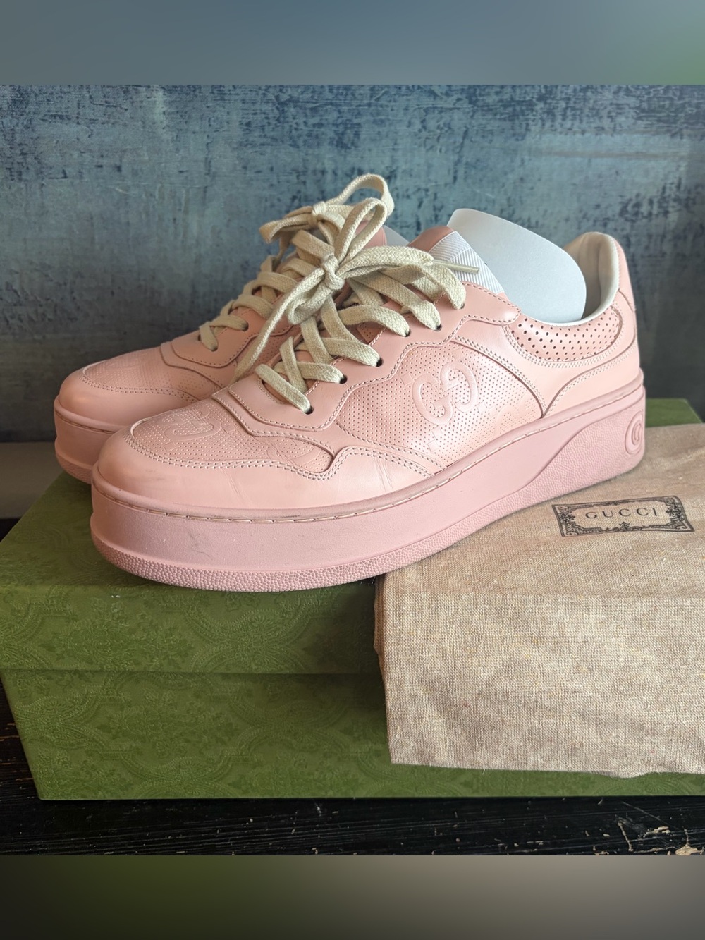 Gucci GG Sneaker
Pale Pink Embossed (Women's)